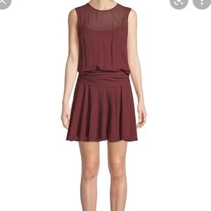 THEORY Draped Dot-Print Chiffon Dress